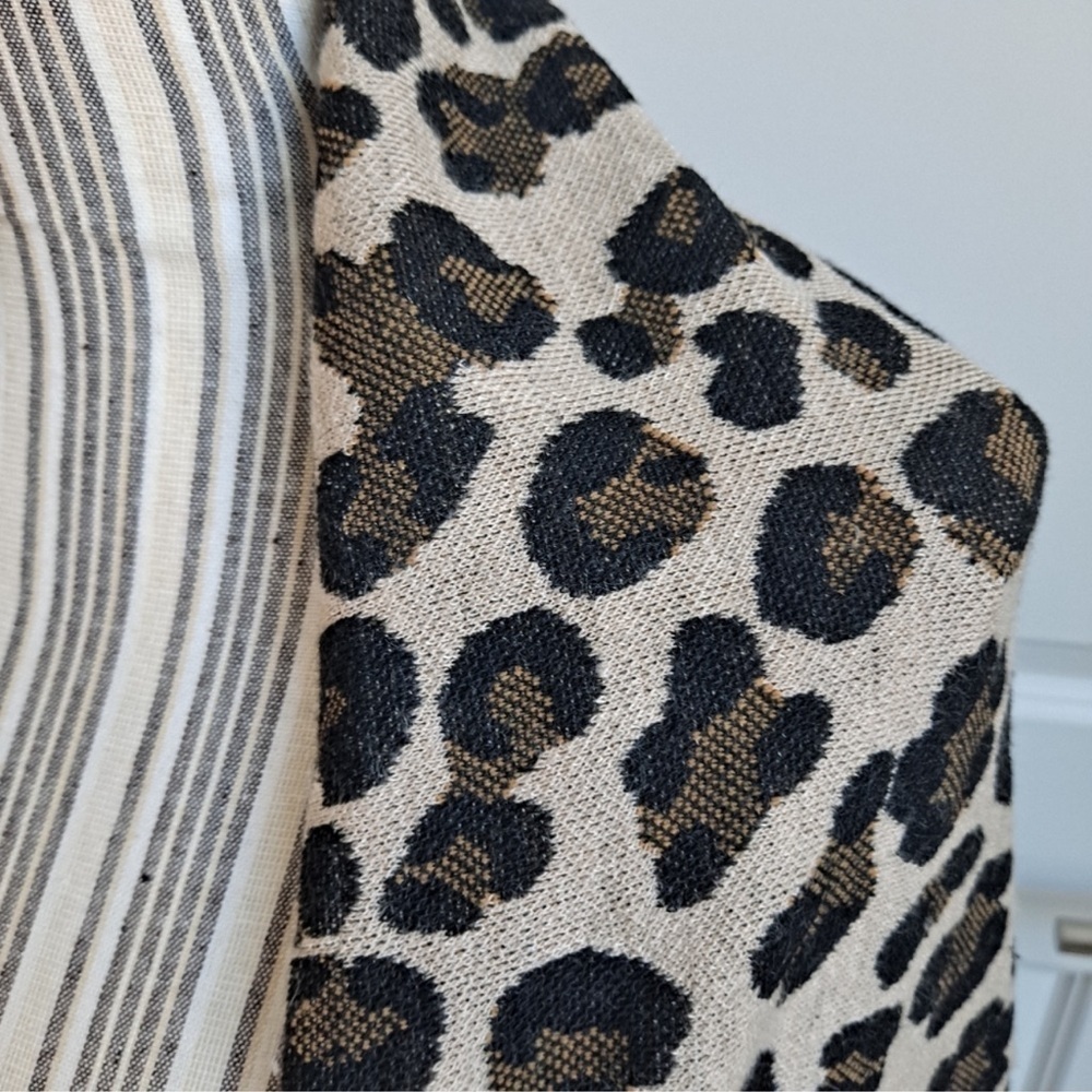 LeRumi leopard fringe cardigan NEW w Tag - Picture 11 of 12
